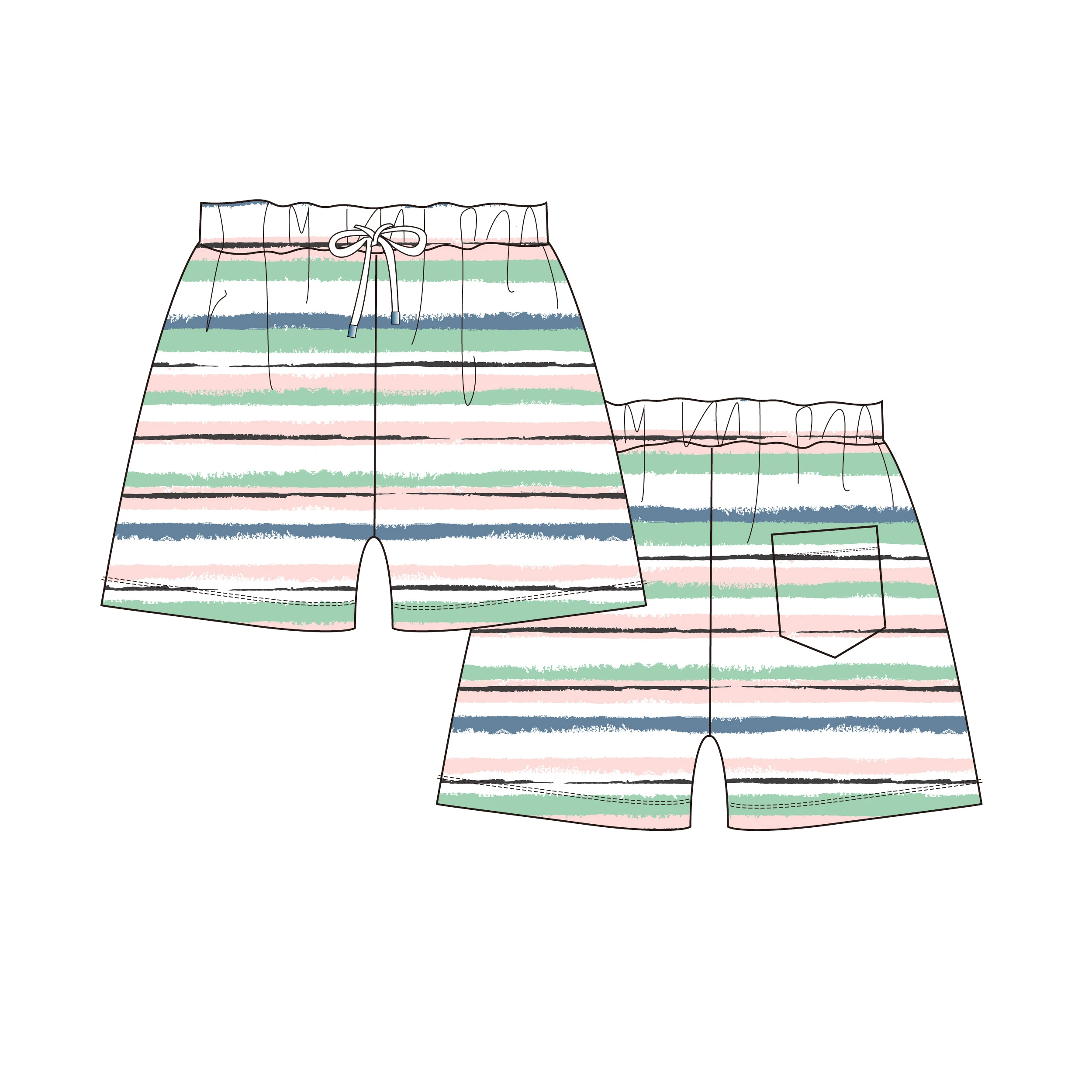 Детские пляжные купальники с принтом на заказ-летние плавательные шорты для мальчиков пляжа или бассейна младенцев и детей