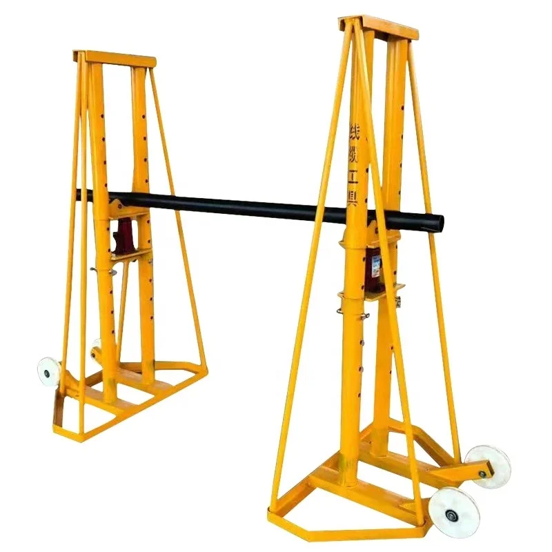 High quality cable stand hydraulic cable drum lifting jack cable drum lifter
