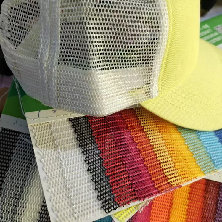 DWDP 100% polyester stiff hard warp mesh net fabric for cap