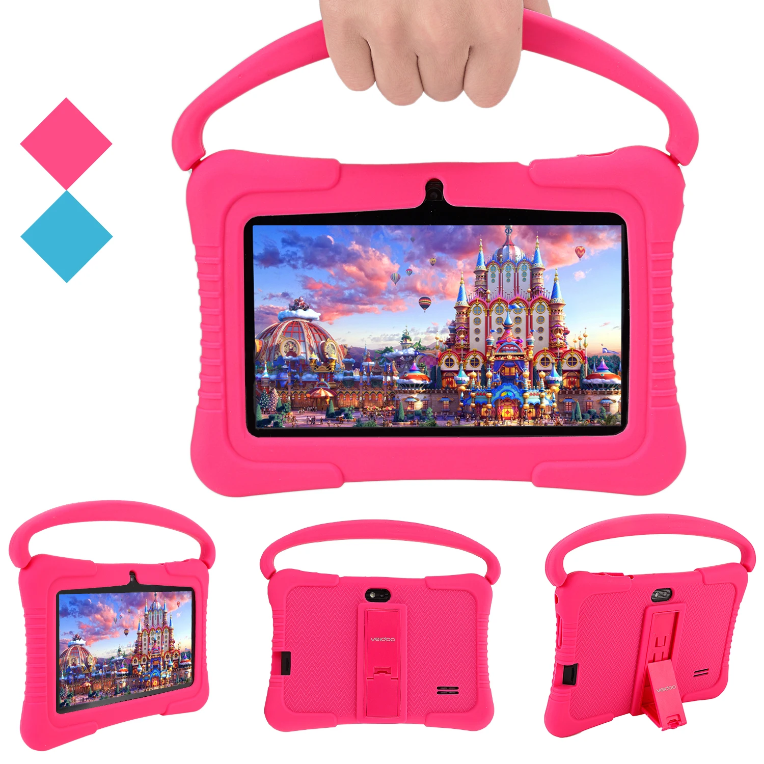 
Hot Selling Cheap Kids Learning Tablets Quad-core A50 HD 16G Android Q88 7 inch Tablet PC 