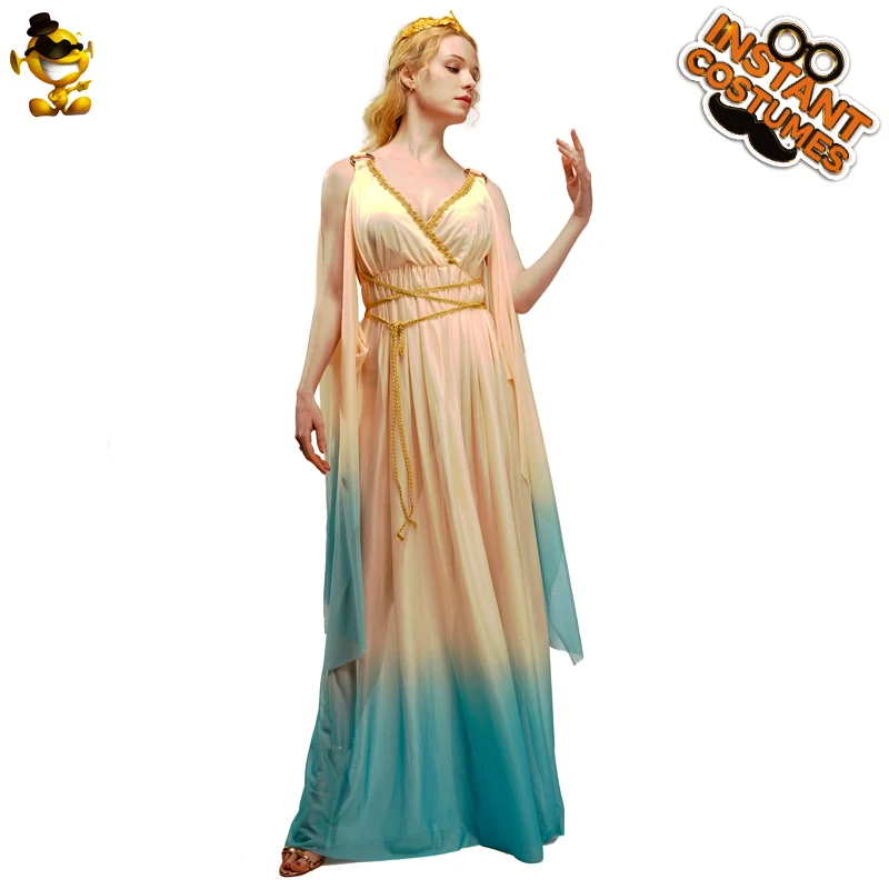 Beautiful Cosplay Party Fancy Dress Women elegant Greek stage performance Goddess Dress Costume
