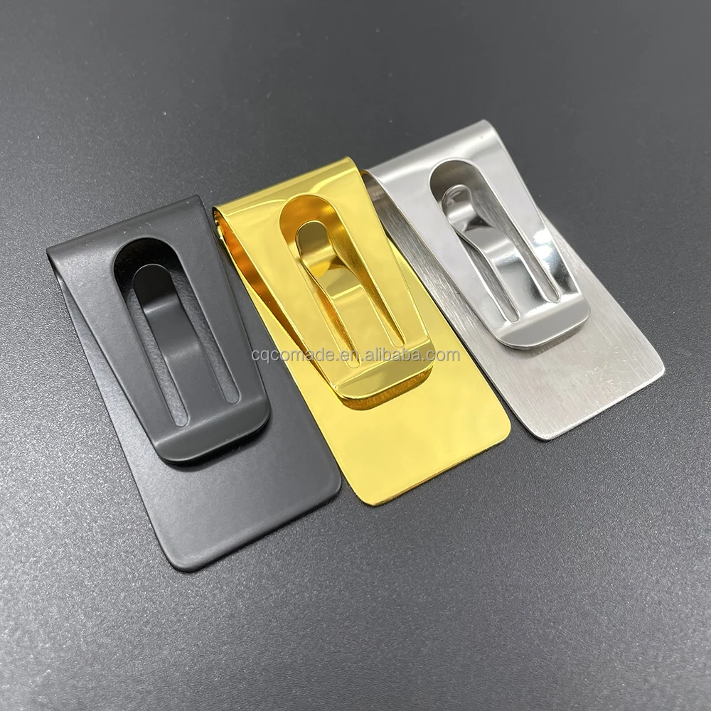 READY FOR SHIP Cheap Simple Personalized logo engraved stainless steel silver dollar money clip blanks