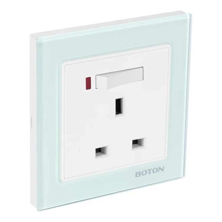 13A Socket Single Phase Flush Type Two Pole Switched Grounding Wall Switch Socket