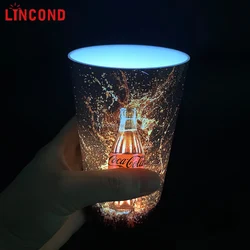 Custom liquid water Sensitive Light Up Cup Plastic led cup Wine Glass Bar beer Led Glowing Cup for bar