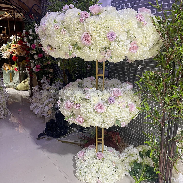 decorative flower wreath and plant flower for decoration wedding artificial floral garland walkway table centerpiece