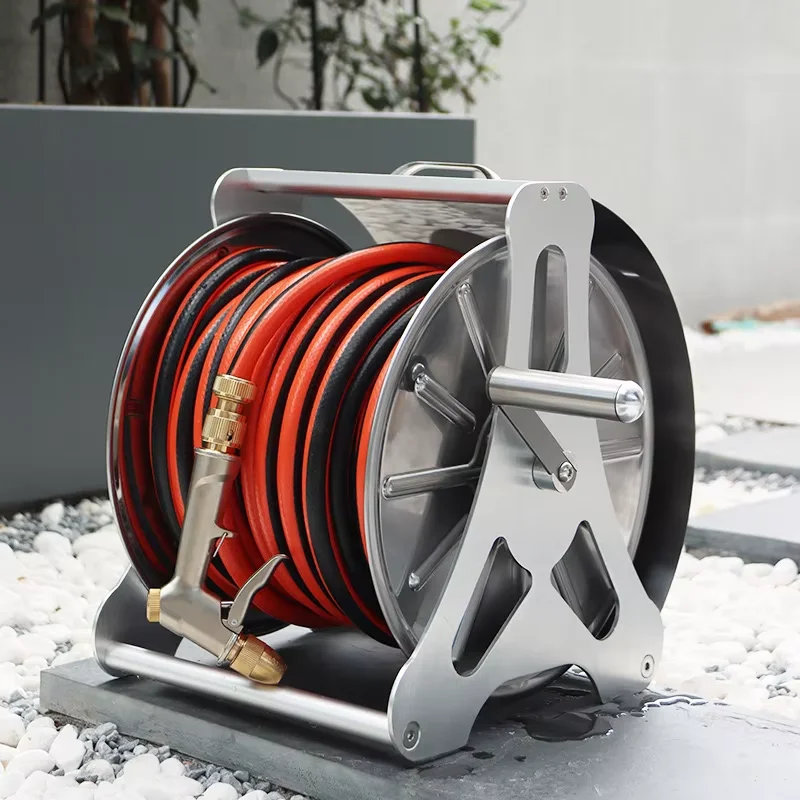 Europe and America Hot Selling Portable Small Garden portable metal water hose reel cart