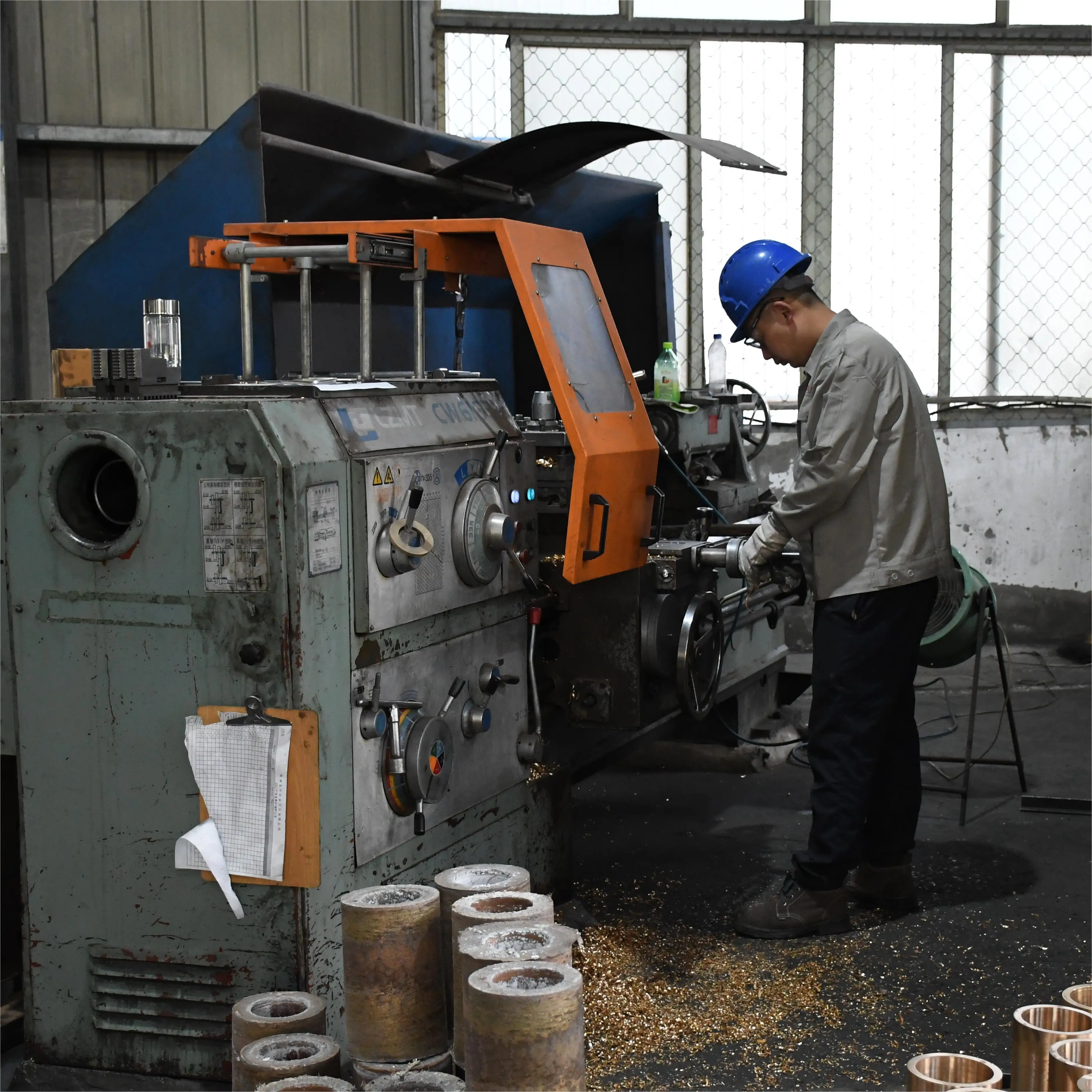 OEM Customized  Turning Machined Brass Bush Electric Motor Shaft Sleeve Flanged Bushing