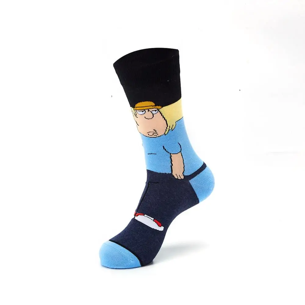 Yueli new design carton cute socks women cotton socks happy socks
