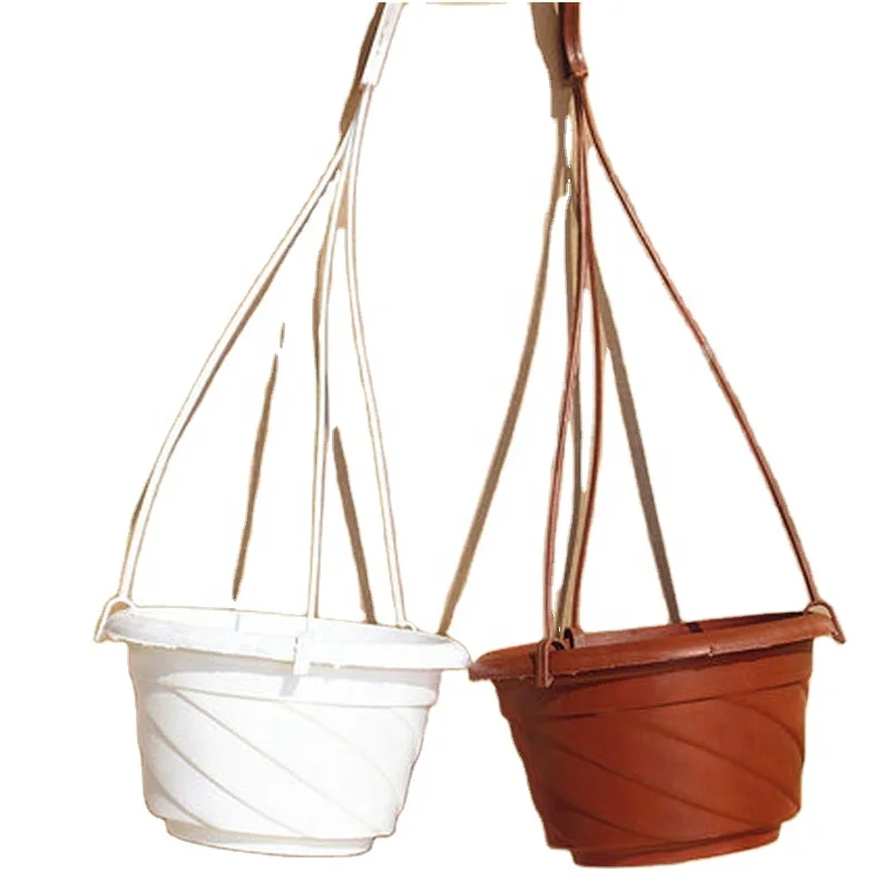 
Hanging Modern Decorative Gardening Pot Plastic Planters Drainage and Saucer Flowerpot 