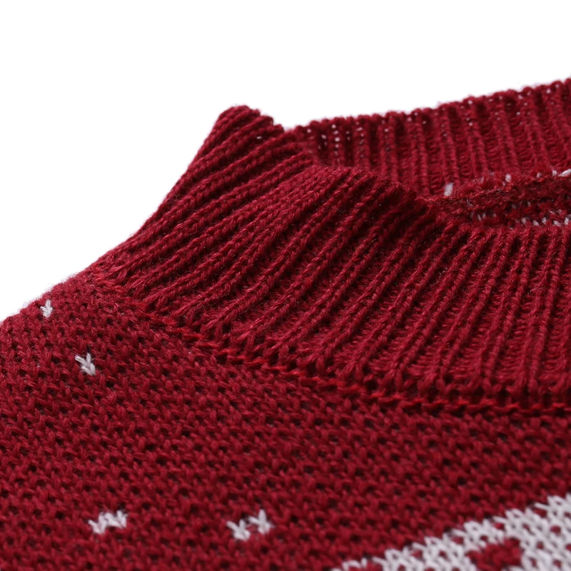 hot sale jacquard knitted ugly christmas sweater custom logo mens pullover jumper