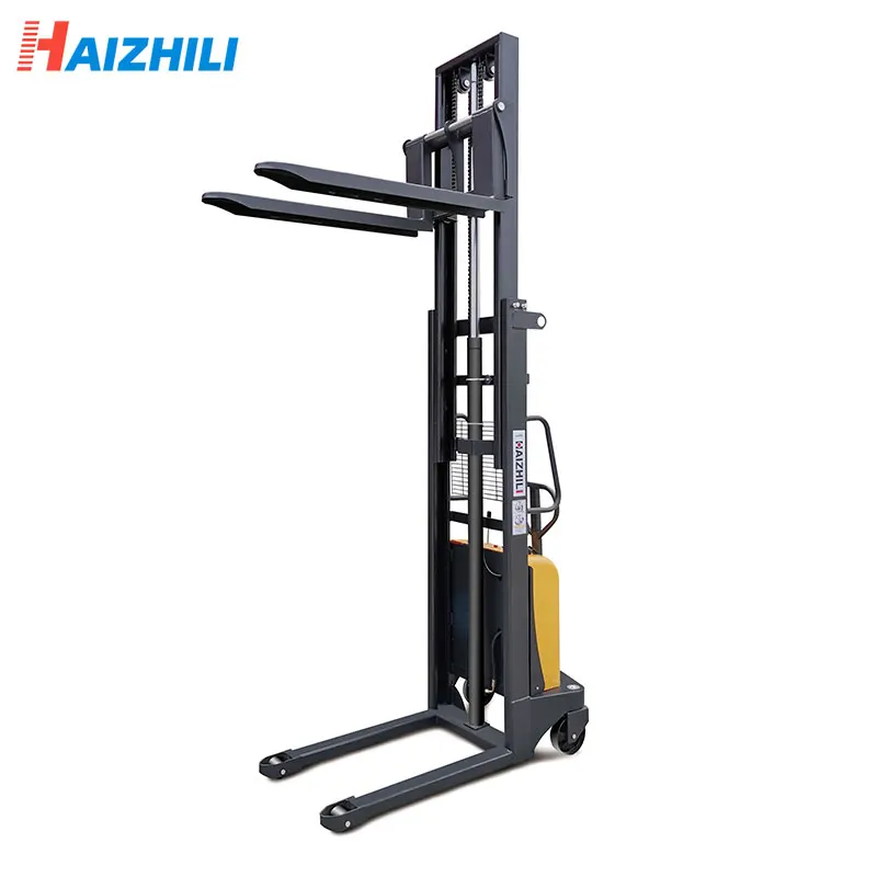 2024  good quality 1.5ton,1.6m semi electric pallet  hydraulic pallet stacker with battery with CE