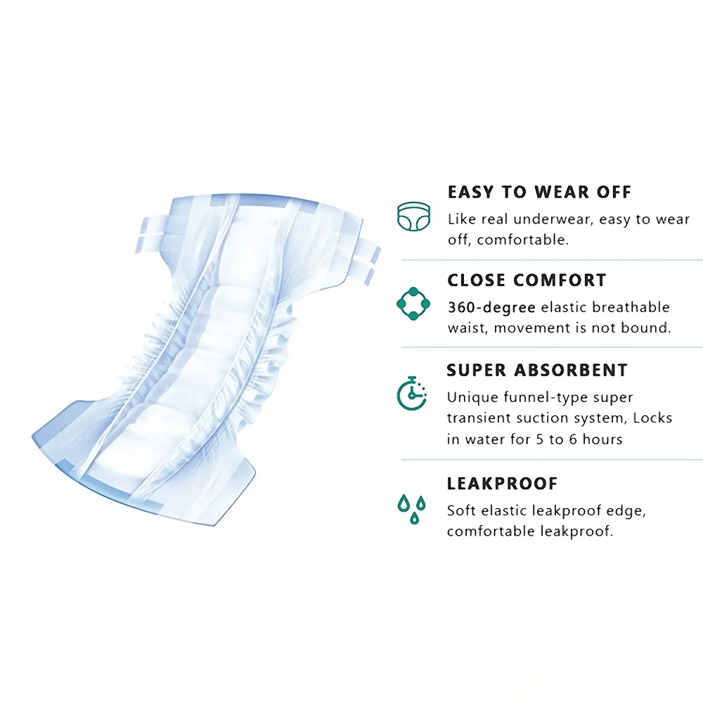 Adult Diaper Manufacturer Direct Sale Disposable Super Absorbent 7000ml Ultra Thick Cheap Bulk Abdl Diaper