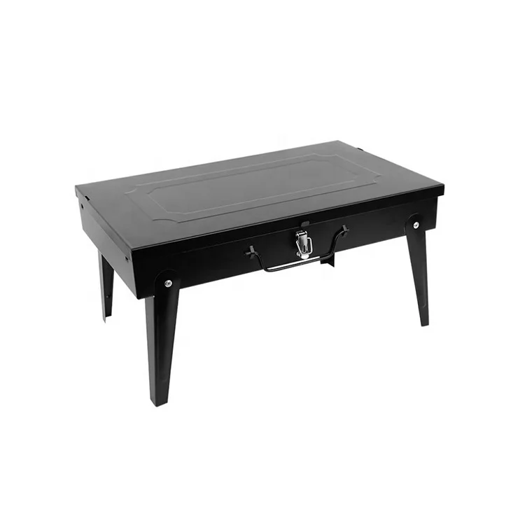 Charcoal BBQ grill set folding portable expandable outdoor camping windproof barbecue grill