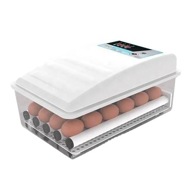 family use 24 eggs full automatic  mini incubator with roller egg tray