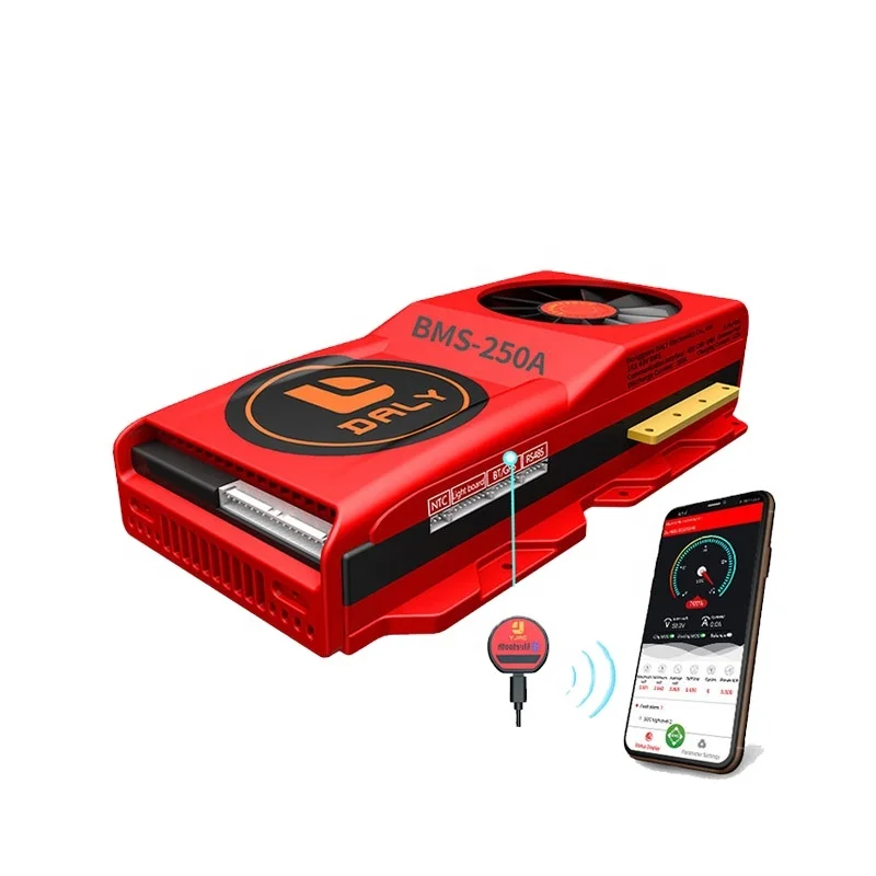 Высокотоковый аккумулятор 150A 200A 250A 16S 48V Lifepo4 Smart BMS с вентилятором UART RS485 CAN BT