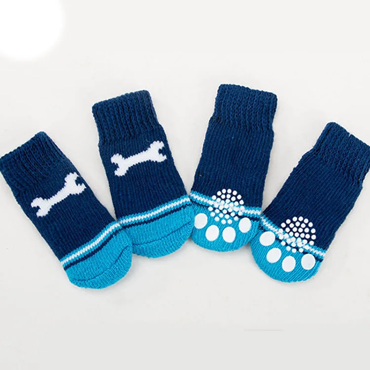 Cute Letter Anti Slip Warm Puppy Pet Shoes Custom Dog Socks Wholesale for Small Dogs