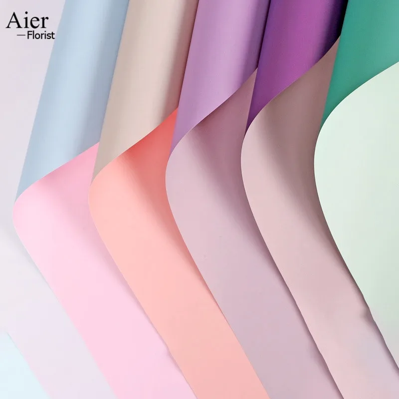 Wholesale Waterproof Double Colors Wrapping Flower Wrapping Paper Korea Floral Wrapping Paper