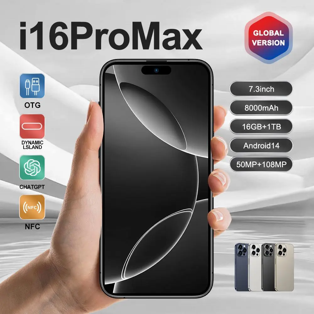 16 Pro Max 6 8 дюймов Android мобильный телефон 13 смартфон разблокированный для pro max