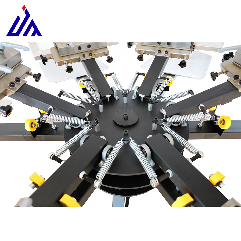 
fabric carousel manufacturer rotary tshirts bags plastic battery silk screen printing machine for sale 