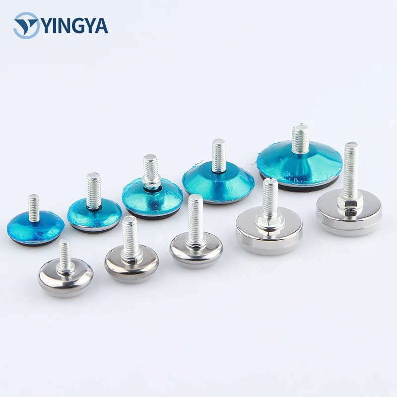 Universal MM8 Swivel Adjustable Conveyor Plastic Furniture Rivet Base Leveling Feet