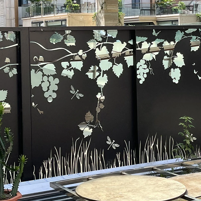 Decorative Metal Screen Fencing Laser Cut Metal Fence Panels modern metal fence
