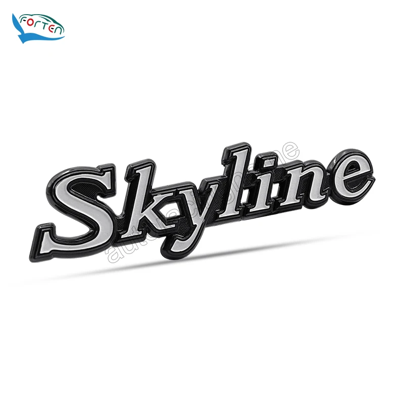 Customized Chrome Car Logo Auto Parts Sticker Car Exterior Accessories 3D Decal Nameplate Car Emblem Badge For GT SKYLINE