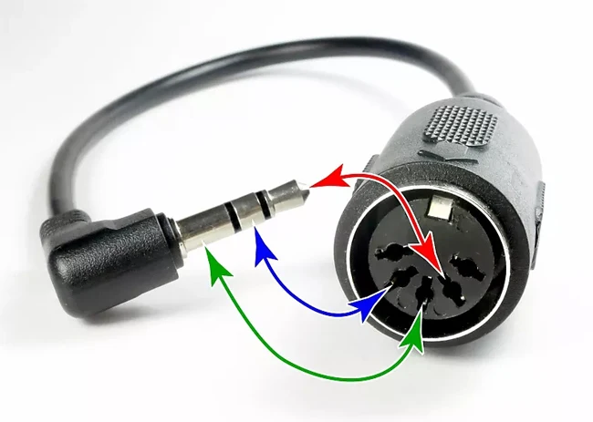 Right  Angle 3.5mm TRS Jack to MIDI 5pin Din Female Adapter Cable