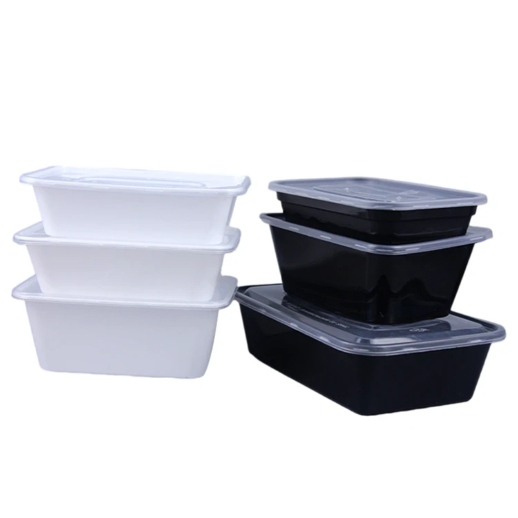Wholesale Disposable American takeaway Food Container Microwavable Food Storage Meal Prep box plastic food storage box With Lid