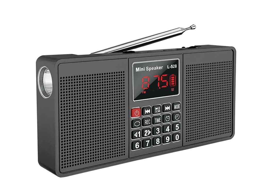 Dewant L-528 tuning digital blue tooth alarm clock radio AM FM with big flashlight and 3W*2 speaker