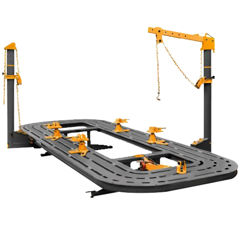 Karjoys CE certificate collision car body car chassis pulling bench hydraulic lift platform frame puller machine equipment