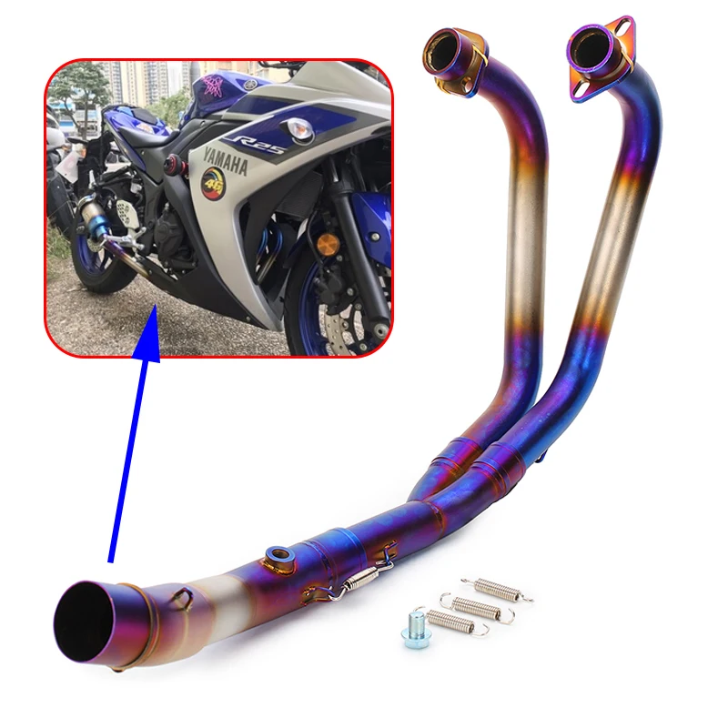 Exhaust Pipe Front Header Pipe For YAMAHA MT-03 MT-25 YZF-R3 YZF-R25 Motorcycle Exhaust System 2016 2017 2019