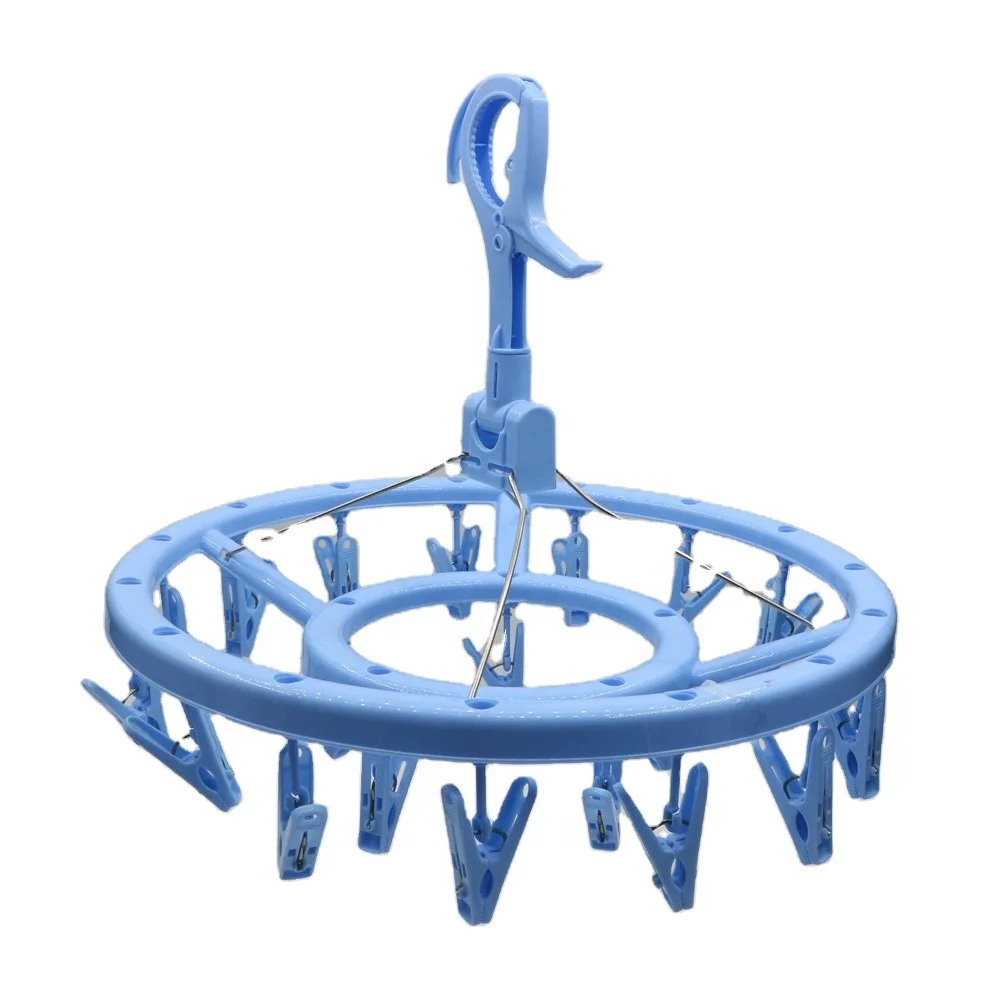 Factory Price Modern Coat Hanger Laundry Clips With 20 Pegs For Storage And Organization