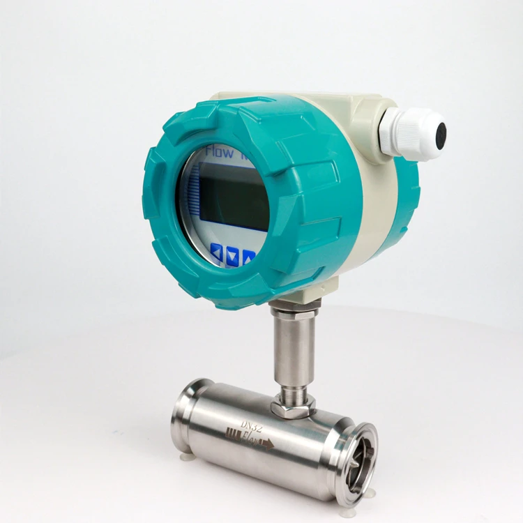 DN50 cheap paint oil flowmeter digit liquid food 4-20mA output turbine flow meter transmitter
