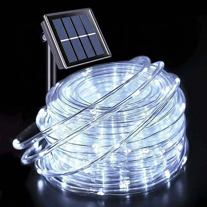 Kanlong 8 Functions  IP65 Solar Tube LED Christmas Decorative Rope String Lights Outdoor for Garden