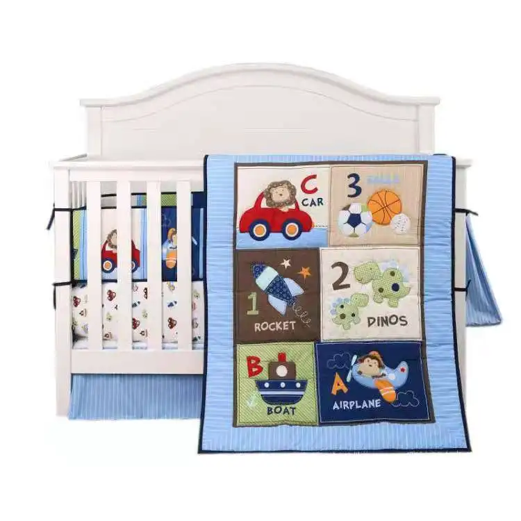 
Infant and newborn baby bedding set Child bedding skirt bed linen four-piece set 