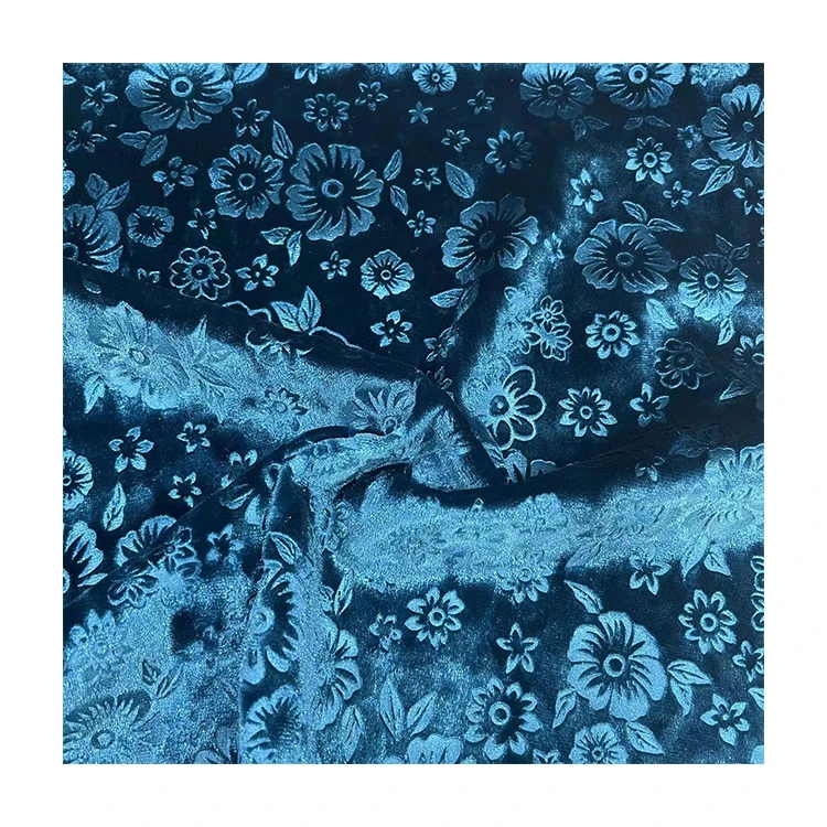 4-стороннее стрейчевое Тканое 3D-платье с цветочным принтом Корейская жаккардовая ткань тиснением