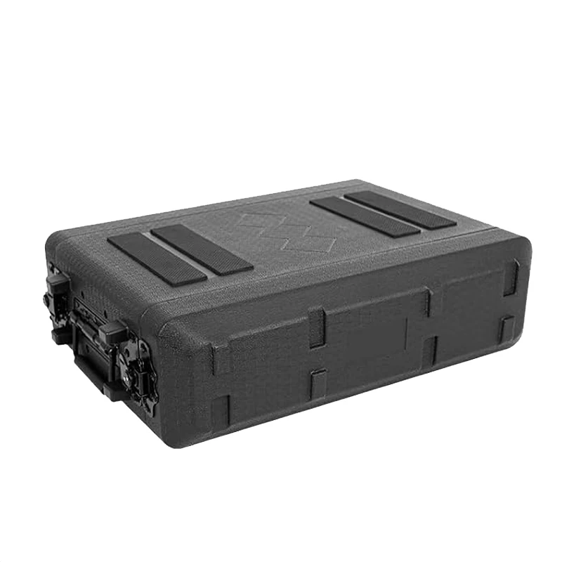 2U Waterproof Rotomolded Flight Rack Case Molded Amplifier Case Pro-Audio PA DJ Road Travel Mount Case with Customized Foam