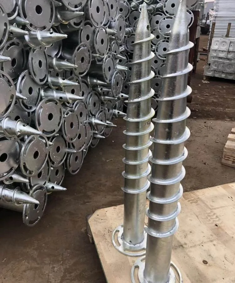 Q235 оцинкованные спиральные винтовые сваи для солнечных/деревянных домов/заборных фундаментов