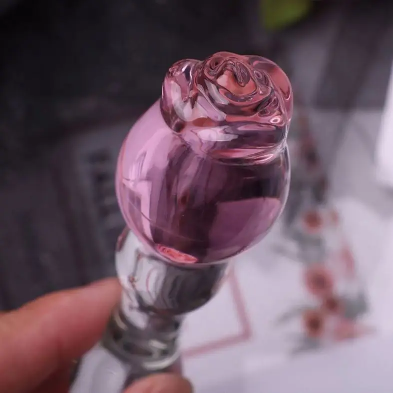 Сексуальная жизнь секс-игрушки прозрачный стеклянный фаллоимитатор Анальная пробка розовое Стекло для пары