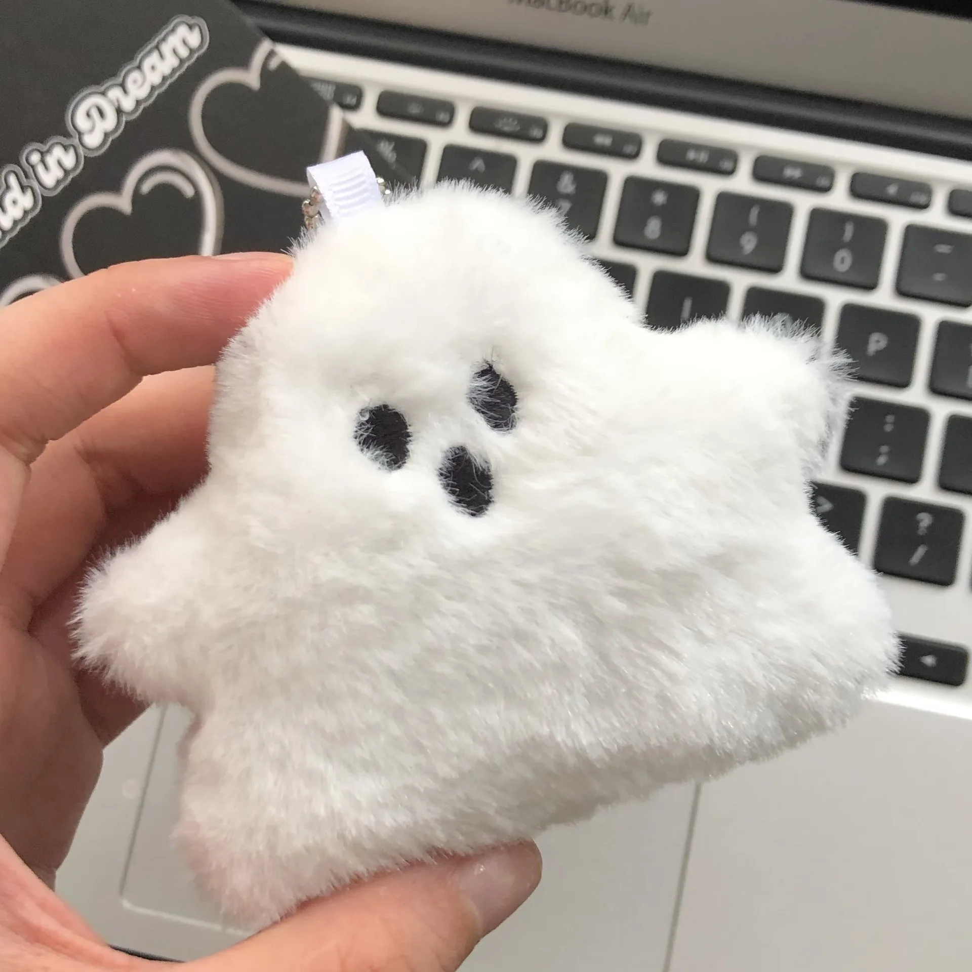 Lilangda Creative Pendant Plush Ghost Bag Fun Couple Girlfriend Gift Accessories Halloween Cute Ghost Keychain