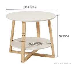 Round Cafe MDF Laptop Reception Wood Console Tea Coffee Dining Table