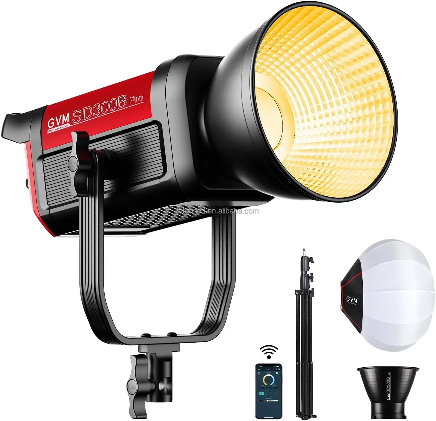 GVM Official PRO SD300B 300W High-Performance LED Light for Video Production DMX & APP Control 51100 Lux Adjustable 2700-6800K
