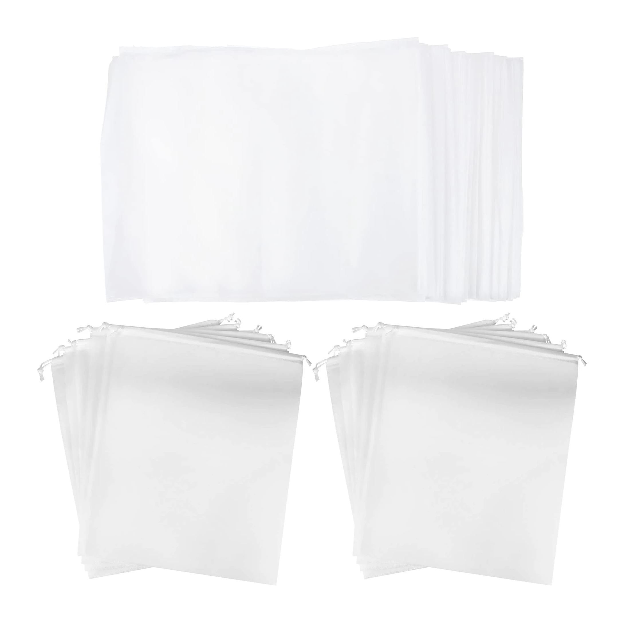 Wholesale Dustproof Non-Woven Drawstring Bag Anti Yellowing Storage Shoe Bag Non-Woven White Shoe Bag