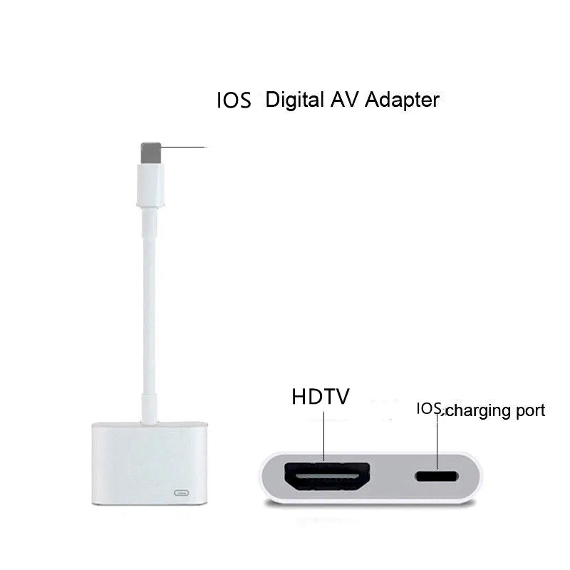 wholesale Light-ning to HDTV H-D display Digital AV TV Adapter Cable for iphone to HDTV with the screen cable