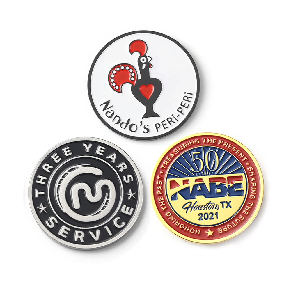 High Quality Free Design Custom Logo Metal Golf Coin Ball Marker Magnetic Golf Hat Clip Custom Golf Ball Marker