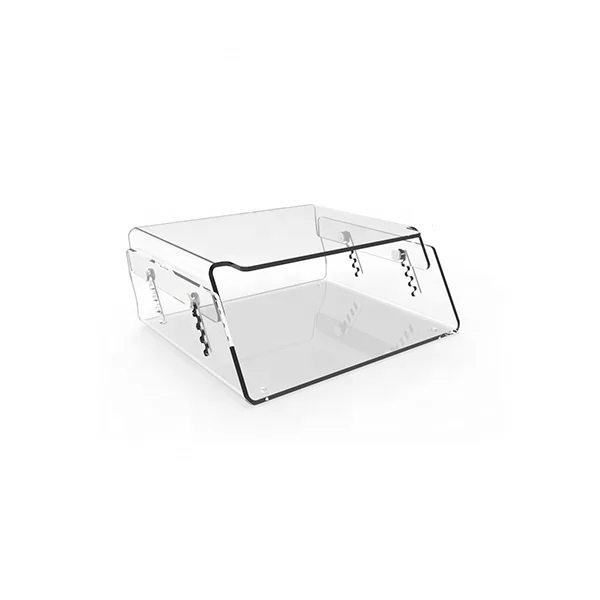 good quality ergonomic height adjustable crystal acrylic monitor stand