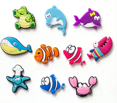 wholesale pvc fridge various fish magnets custom great quality 3d soft sea world pvc rubber magnets