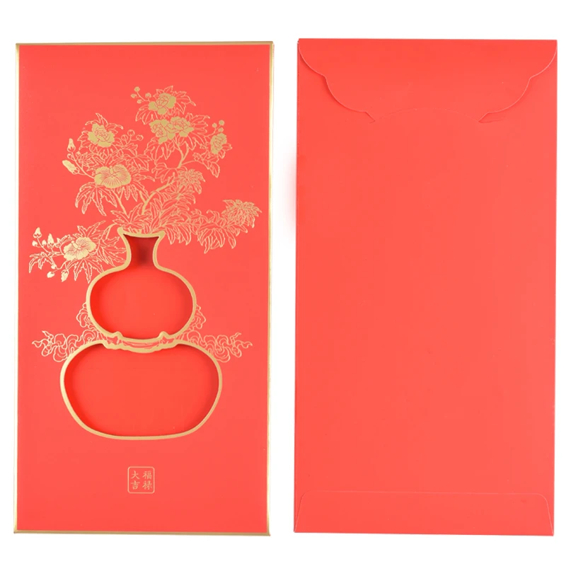 2022 Chinese New Year custom red packet red envelope hot stamping red packet envelopes gold foil