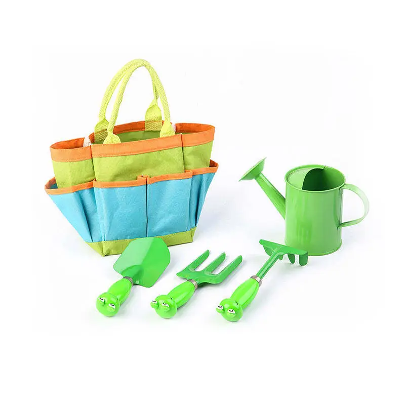 Manufacturer child garden tools four set shovel spade rake for kids