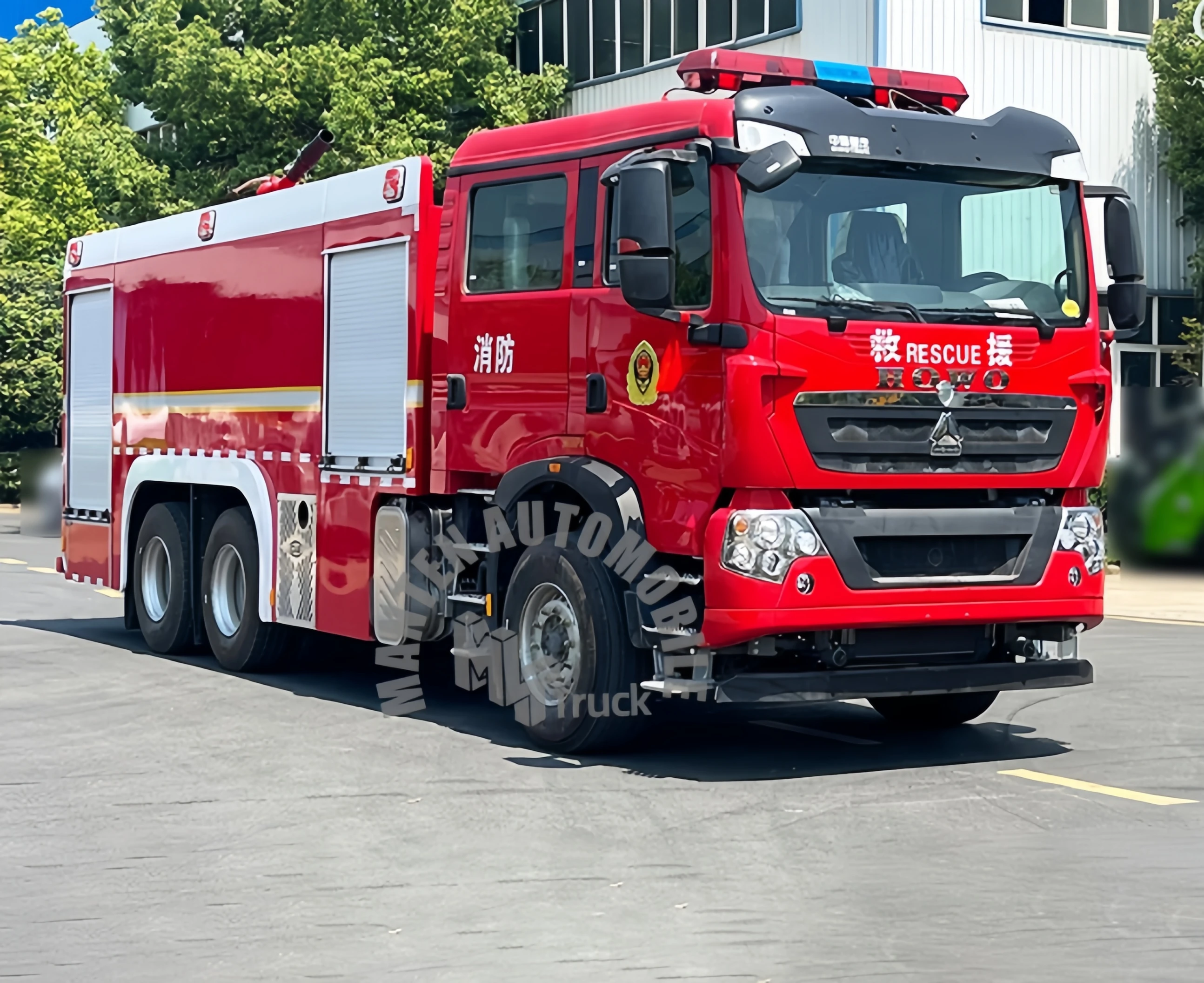 HOWO SHACMAN 10m3 cbm 8ton 5000Liters Gallon Fire Vehicles 4X2 6X4 Foam Dry Powder Fire Fighting Truck